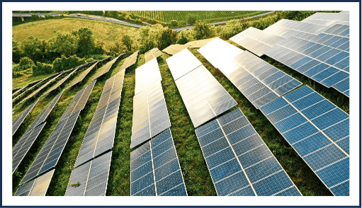 Paneles solares para la generación de energía para los procesos de la industria