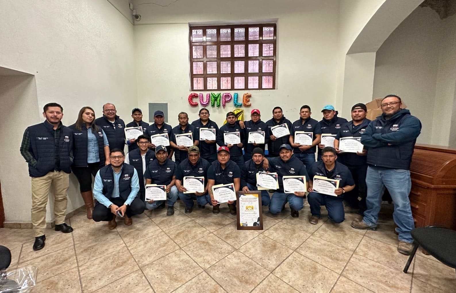 Evento del equipo de Avigrupo para celebrar 4 años sin accidentes en la planta de Zacatepec